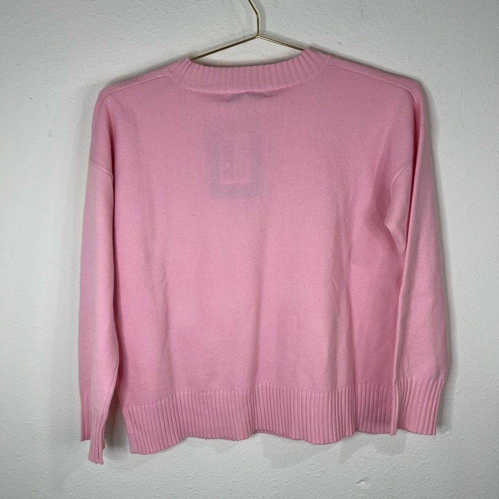 Azure Pink Cropped Sweater Women’s Small Soft Knit Pullover Top Casual Cozy - Picture 7 of 8